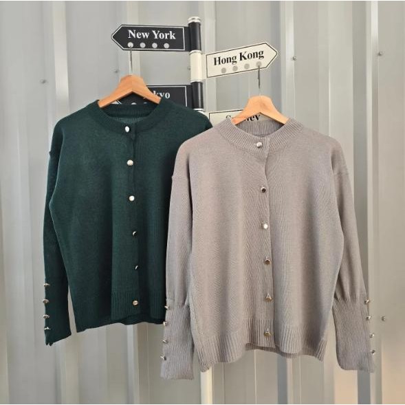 [CYC] Outer Basic Nara XXL JUMBO Cardigan Rajut Wanita Atasan Kancing Knitwear Casual Murah Terbaru