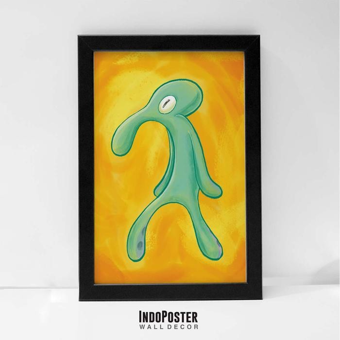 (Allthebest) Poster Hiasan Dinding - IP155 Squidward Painting
