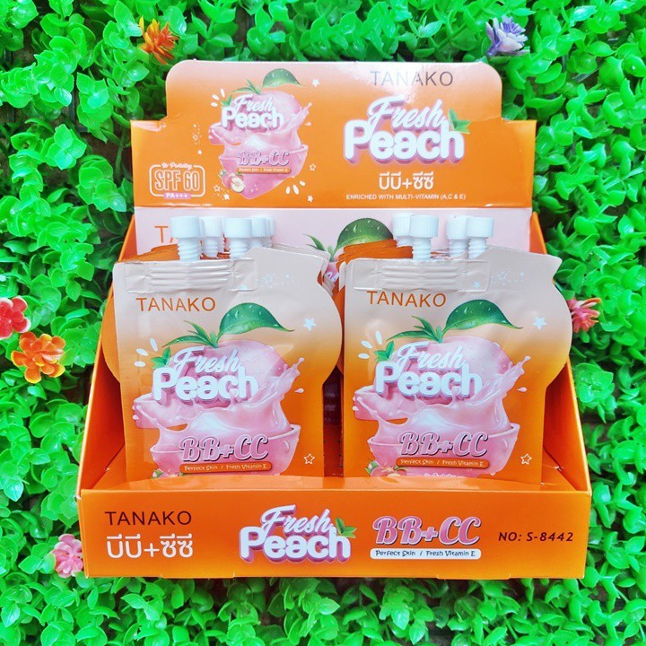 FRESH PEACH / TANAKO FRESH PEACH BB + CC CREAM PERFECT SKIN FOUNDATION S8442