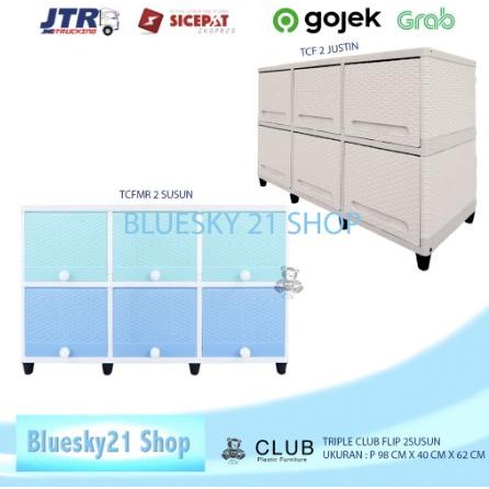 TRIPLE CLUB FLIP 2 SUSUN / LEMARI PLASTIK TRIPLE CLUB FLIP 2 SUSUN / LEMARI PLASTIK CLUB MURAH /
