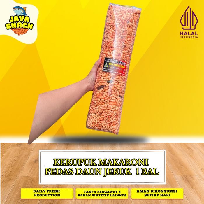 

Kerupuk Makaroni Jaya Snack - Cemilan Gurih 1kg - Keripik Jajanan 1 Bal snack murah Camilan Food