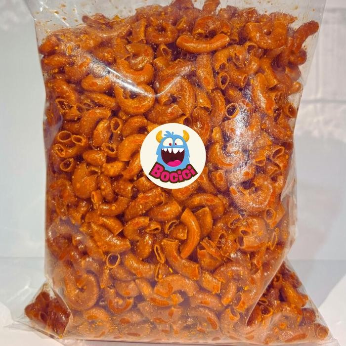

Makaroni cikruh kriuk 1Kg Snack Food Camilan renyah Makanan Keripik Cemilan Macaroni gurih lezat