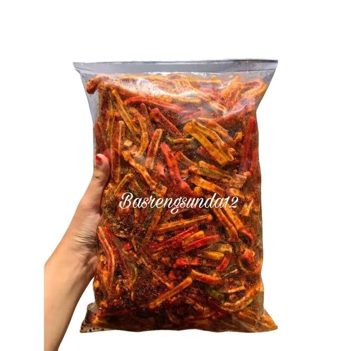 

Kerupuk beton pedas daun jeruk 1kg Cemilan Instan Food