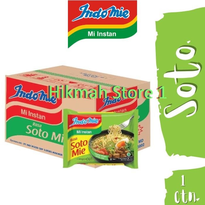 

INDOMIE KUAH SOTO MIE 1 DUS / KARTON ISI 40 PCS MIE INSTAN