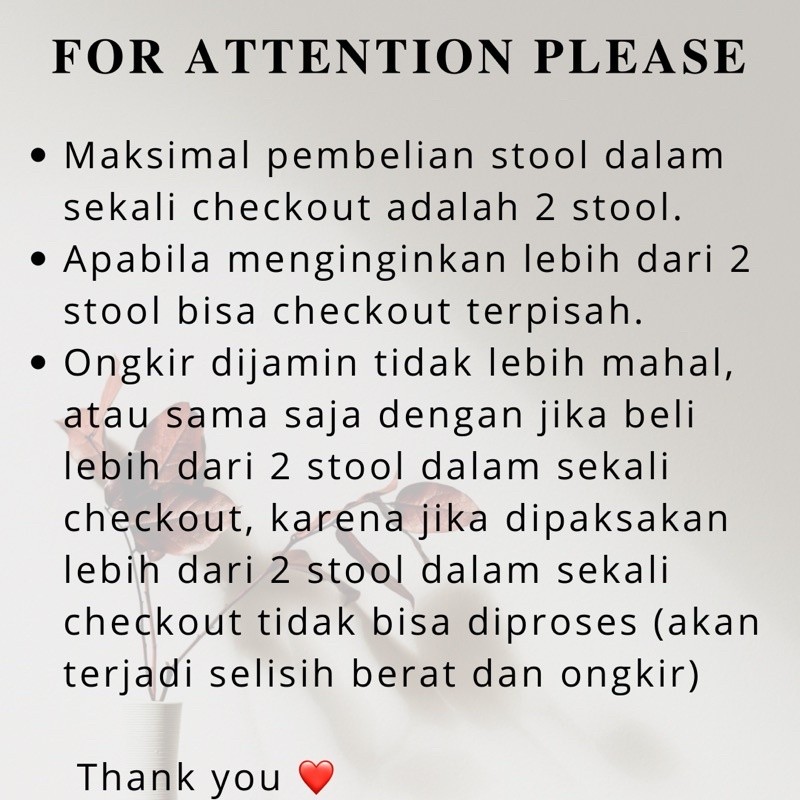 SOFA STOOL / STOOL BULAT / KURSI STOOL / SOFA BULAT