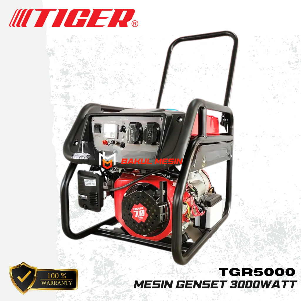 TIGER TGR5000 Mesin genset bensin 3000watt generator set TGR 5000