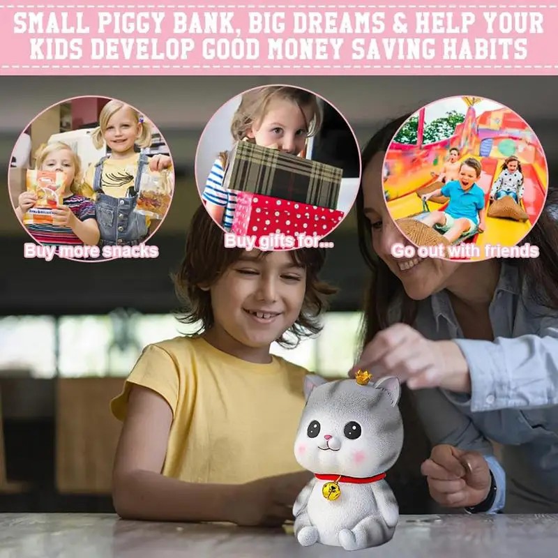 Cat Coin Box Cute Coin Bank Coin Bank Money Bank Cash Coin Box Cat Bank Money Saving Box Decoration