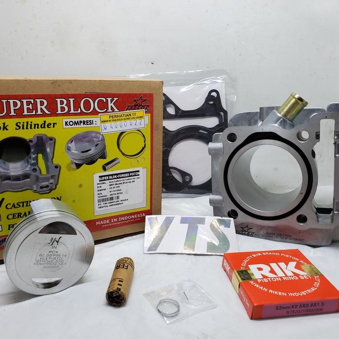 Blok + piston kit BRT PCX Vario 125 Vario 150 62 mm double cooler