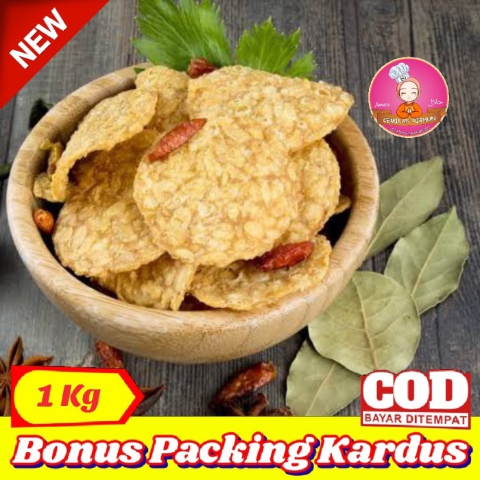 

[1Kg] Keripik Tempe Tepung / Kripik Tempe Sagu Cemilan Ribhun snack
