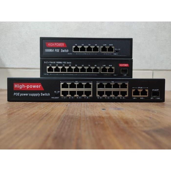 Paling Laris Switch Poe Gigabit 16 Port + 2 Uplink & Sfp / Switch Poe 16 Port