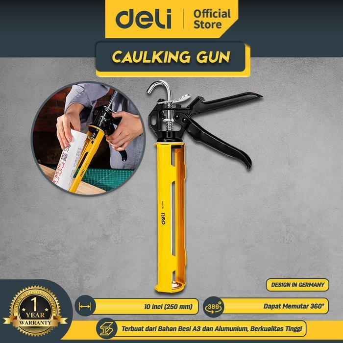 

Deli Caulking Gun Silicone / Tembakan Lem Kaca Silikon Sealant EDL2370