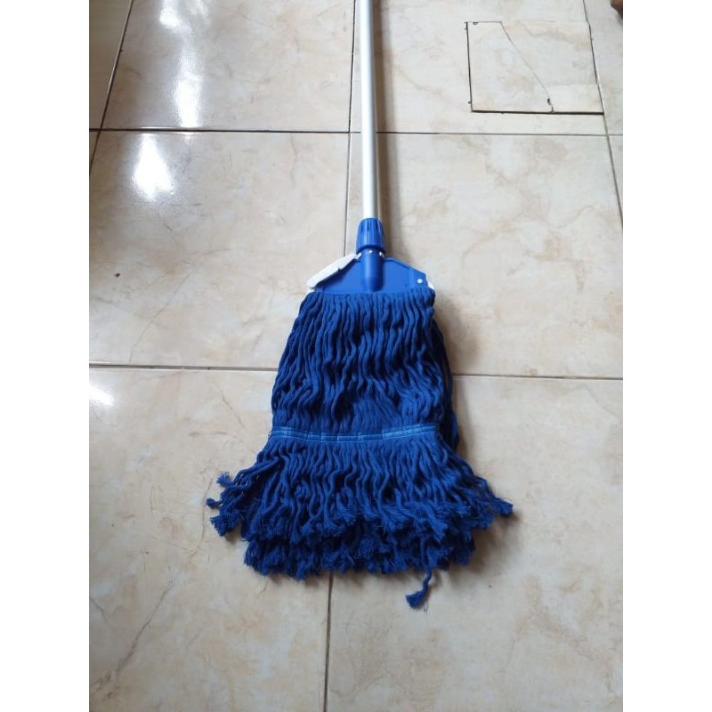 Alat Pel Lantai Alat pel Cotton Mop set cotton alat pel lantai mop set alat pel lantai mopset BIRU