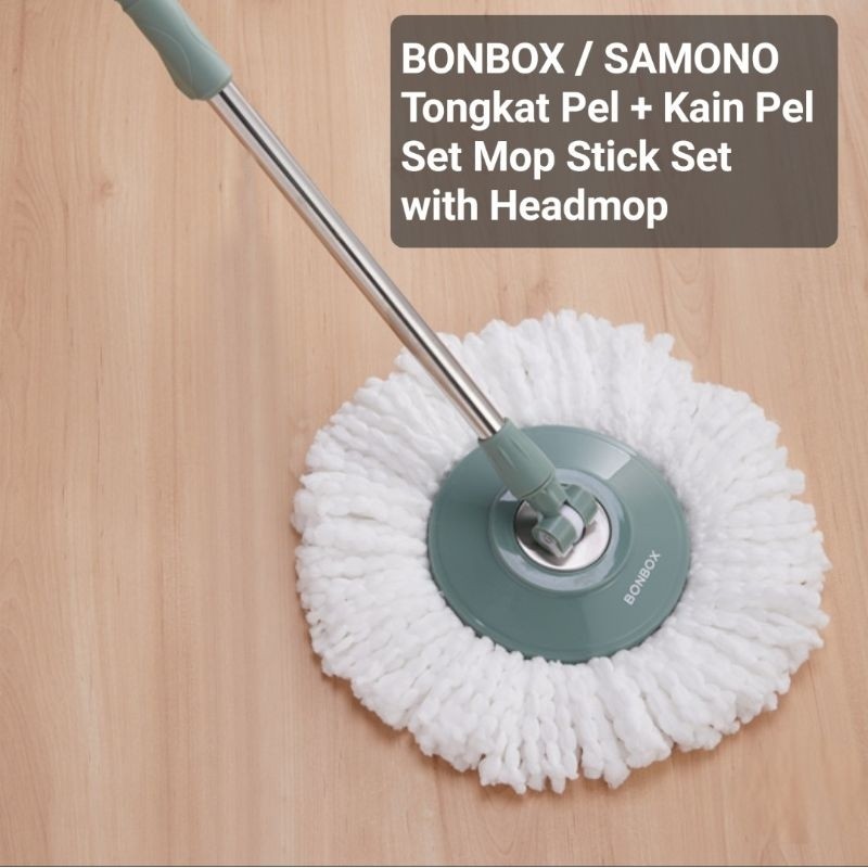 Tongkat Pel + Kain Pel Samono / Bonbox Stick Set BCT3505 Gagang Alat Pel Super Mop