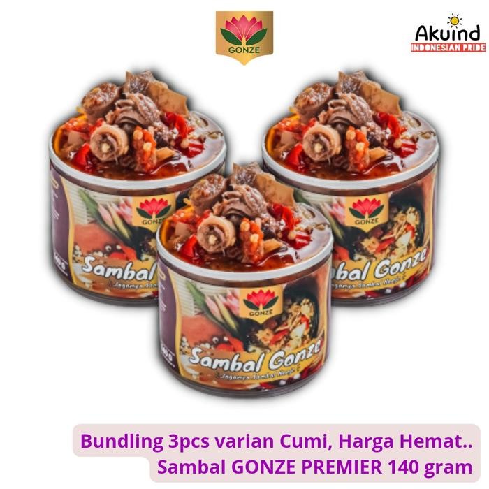 

HEMAT Gonze Sambal Kecombrang Cumi 3pcs Premier 140gram
