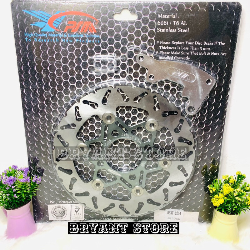 PIRINGAN CAKRAM DEPAN PSM 220MM DISC DISK KE 220 MM VARIO 125 150 160 BEAT SCOOPY GENIO SPACY BAUT 4