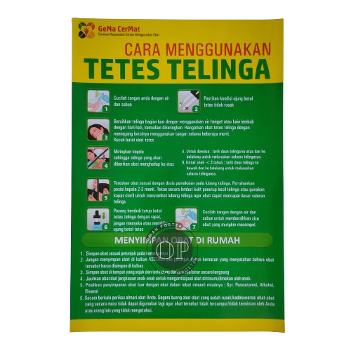 Rumahleha Paket Poster Penggunaan Obat + Leaflet - Pio - Farmasi - Apotek