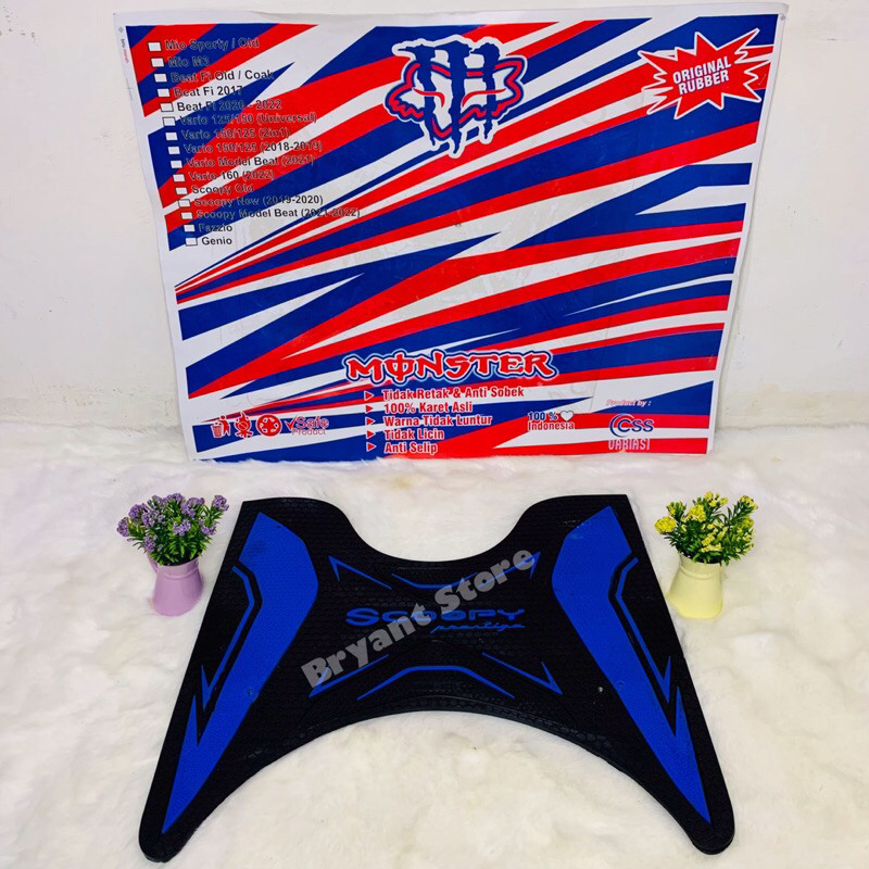 KARPET PIJAKAN KAKI MOTOR HONDA SCOOPY NEW PRESTIGE 2020 2021 2022 2023