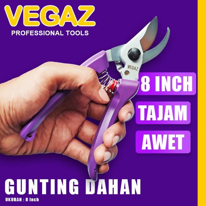 VEGAZ - gunting dahan ranting 8 Inch gunting ranting bunga tanaman gunting tanaman kebun gunting