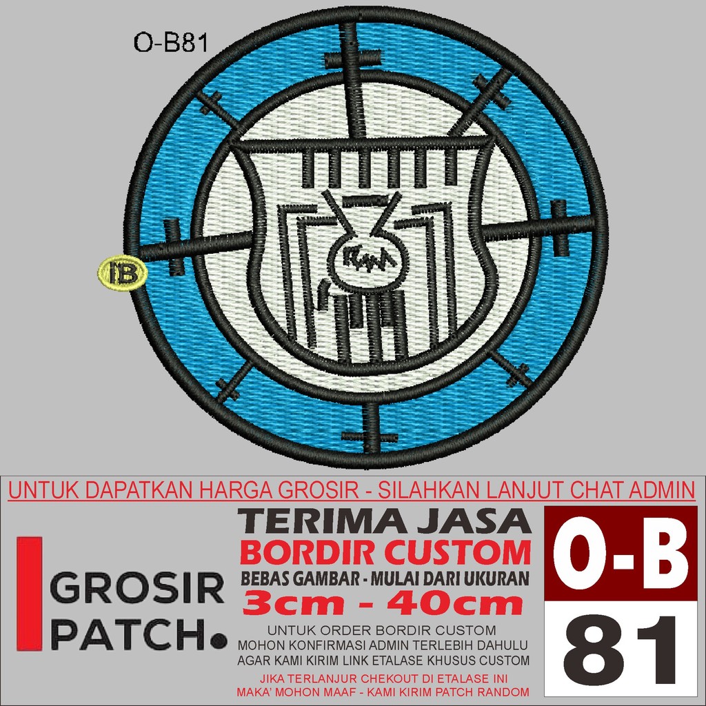 MB PATCH BORDIR O-B81 LOGO PERSEMA MALANG AKSESORIS/EMBROIDERY