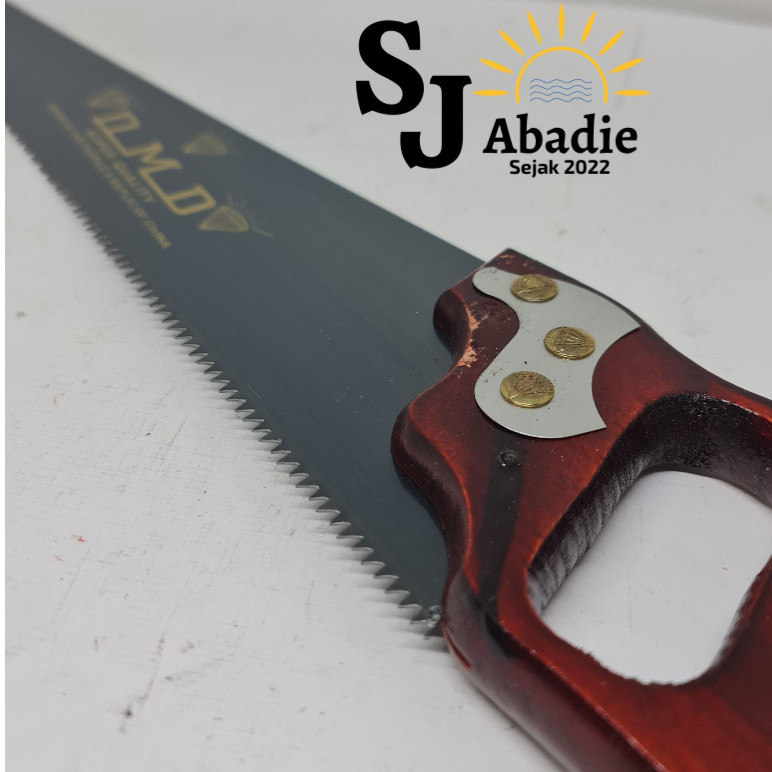 (Homelytouch (1 Pc) Diamond Gergaji Gorok Tangan Hand Saw Gagang Kayu 2 Asah (14-20 Inch Acak) Sj