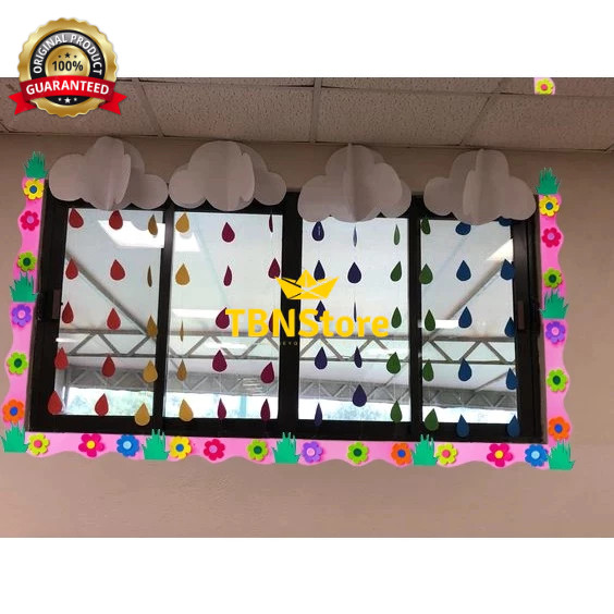 (Homelytouch List Dan Rumput Saja Bahan Hiasan Dinding Kelas Untuk Papan Absen, Mading, Jendela,