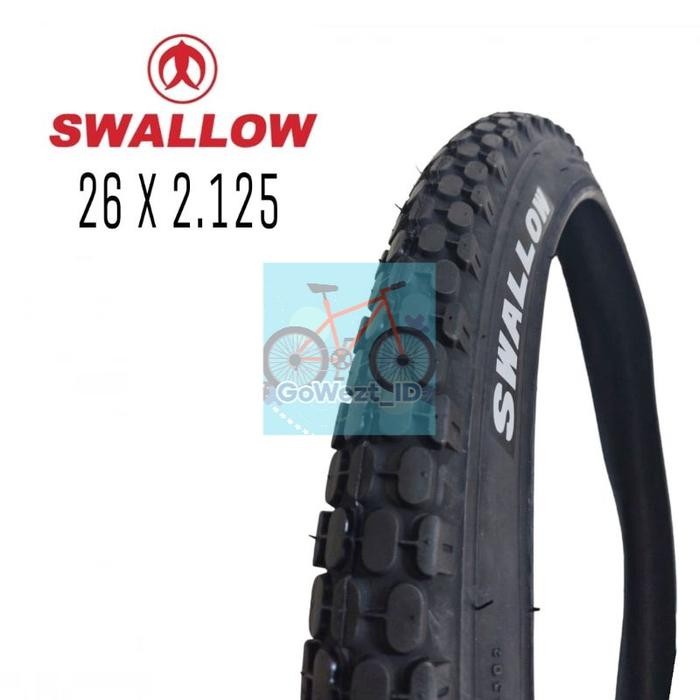 Ban Luar Sepeda Ukuran 26 x 2.125 Swallow Deli Tire Hitam MTB Gunung