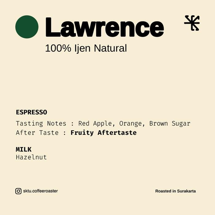 

Lawrence espresso roasted specialty biji kopi
