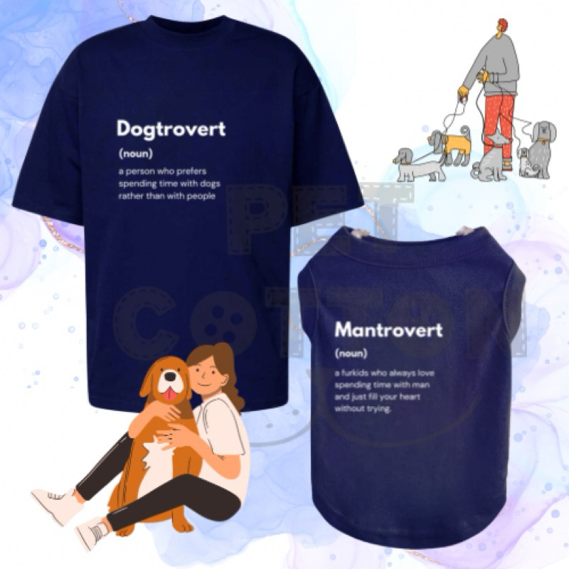 kaos couple hooman doggy baju kembaran anjing kaos doggy tshirt anabul