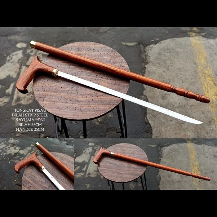 tongkat jalan kayu jati aren