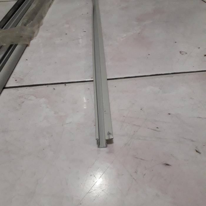 PREMIUM Termurah rel sliding pintu lemari tanam AS 75 silver untuk roda SD 75