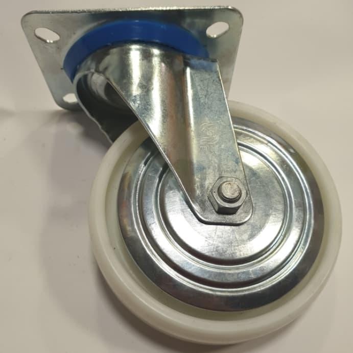 PREMIUM Roda Troli Nilon Putih China 6 inch Hidup