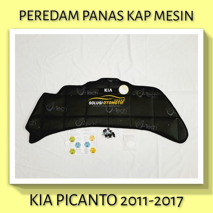 PREMIUM KIA PICANTO 2011-2017 Peredam Panas Kap Mesin Mobil VTECH + Klip