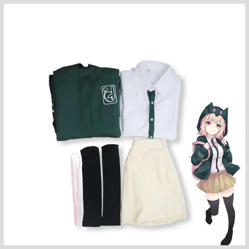 High School Students Uniform Anime Danganronpa Nanami Chiaki Cosplay Costume Long-Sleeved Jacket