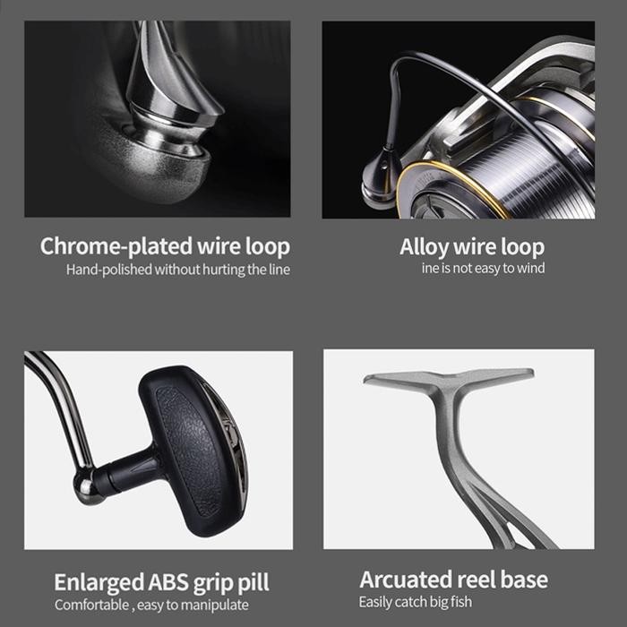 Shilihui Big Fishing Reel Ril Pancing 8000 9000 10000 12000 14000 Spinning Reel Drag 20Kg Powerful