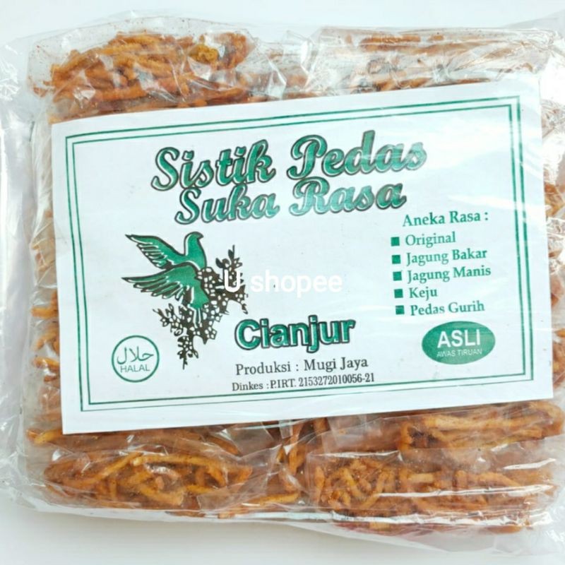 

Desyallshop Cemilan Sistik Pedas Suka Rasa Dari Cianjur 1 Pack Isi 24Pcs