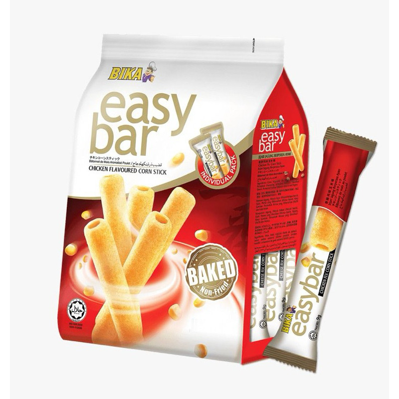 

Andrianbijaksana Bika Easy Bar 108G Corn Stik Rasa Bbq Bika Easy Bar Chicken Bbq Seaweed Cheese