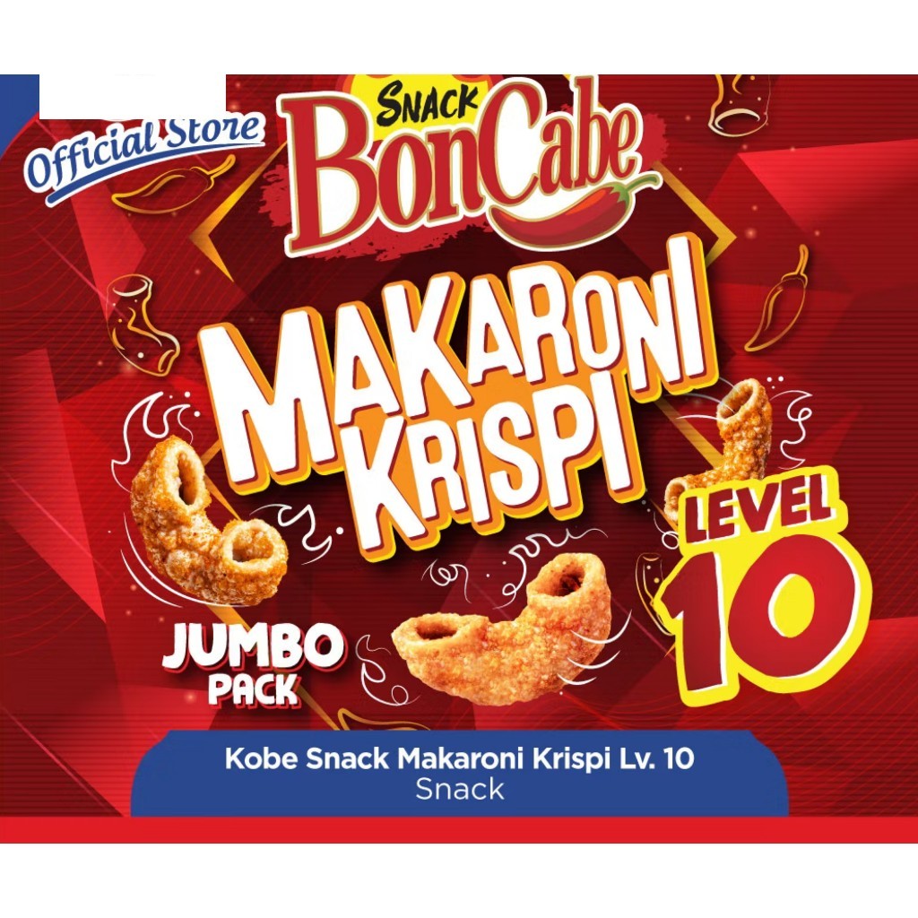 

Andrianbijaksana Snack Makaroni Krispi Bon Cabe / 1 Renceng Isi 10 Pcs / 20 Gram