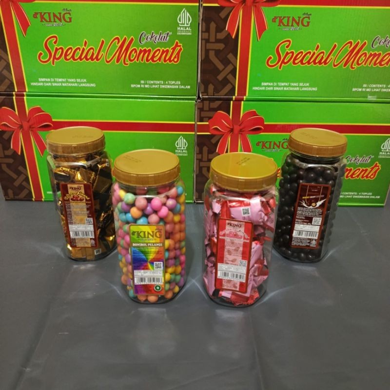 

Andrianbijaksana D'King Coklat Almond Spesial Moments Isi 4 Toples Coklat Mix