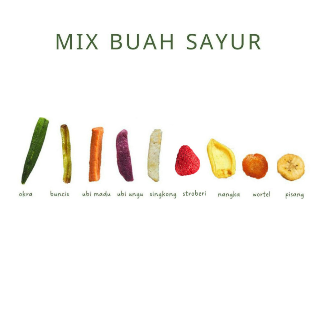 

Desyallshop Mix Buah Sayur Cemilan Keripik Buah Snack Sayur Kering Keripik Sayur Renyah Cemilan