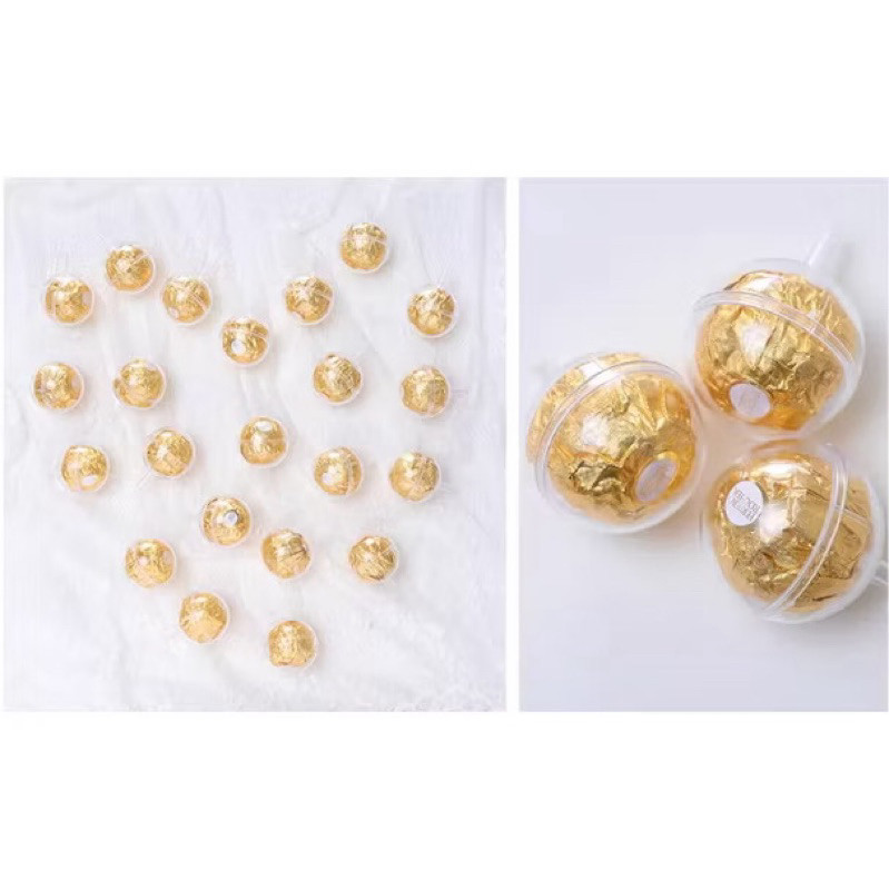 

Andrianbijaksana 10Pcs Bola Coklat Akrilik Ferrero Rocher Bouquet Bunga Valentine Hampers Natal