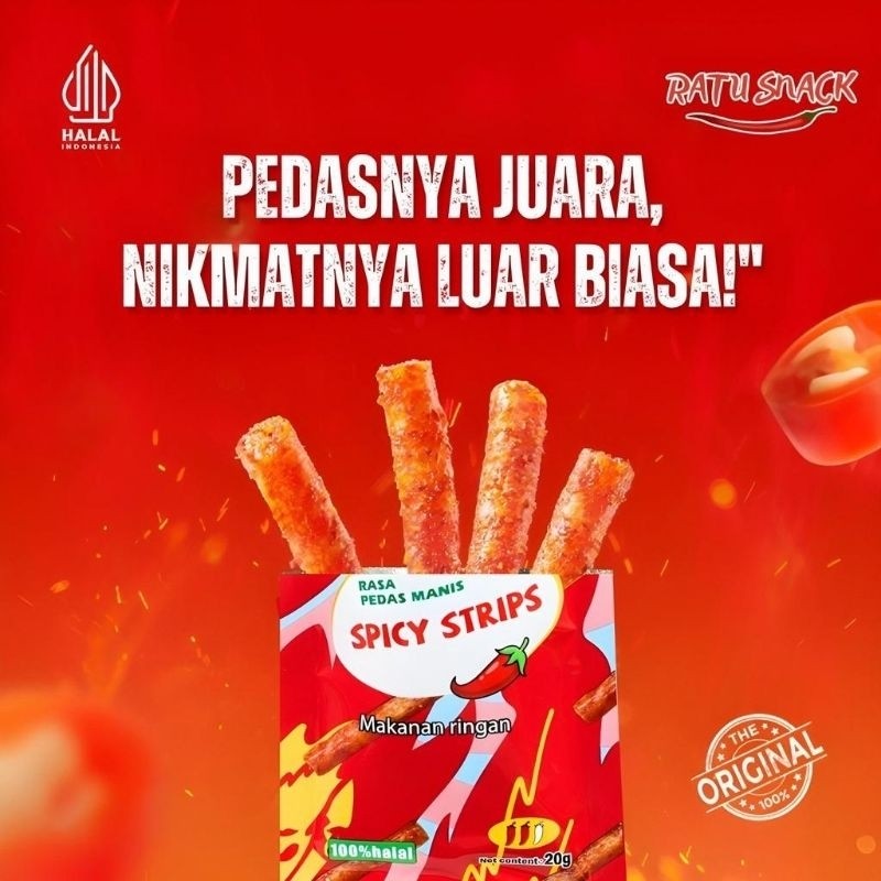 

Andrianbijaksana 1 Pak Ratu Pedas Spicy Strips & East Flame Isi 20