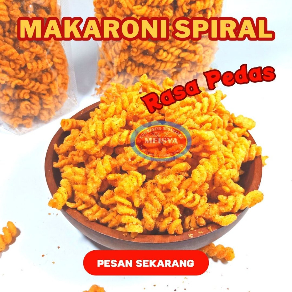 

Andrianbijaksana Makaroni Spiral Macaroni Spiral Rasa Pedes Berat Bersih 250 Gr - Pedas