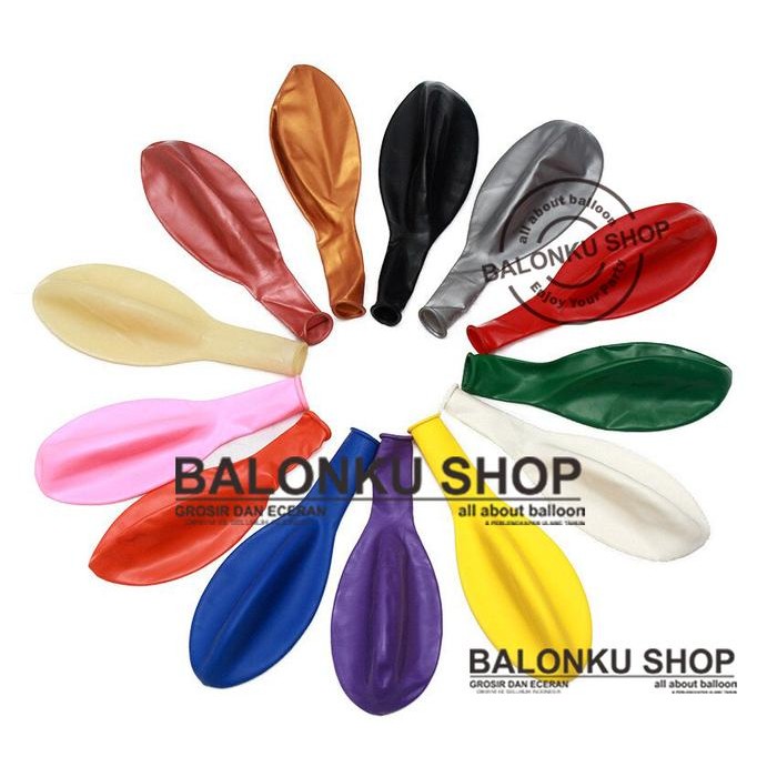 PREMIUM Balon Latex Jumbo 18 Inch / Balon 18 Inch Doff Metalik Jumbo