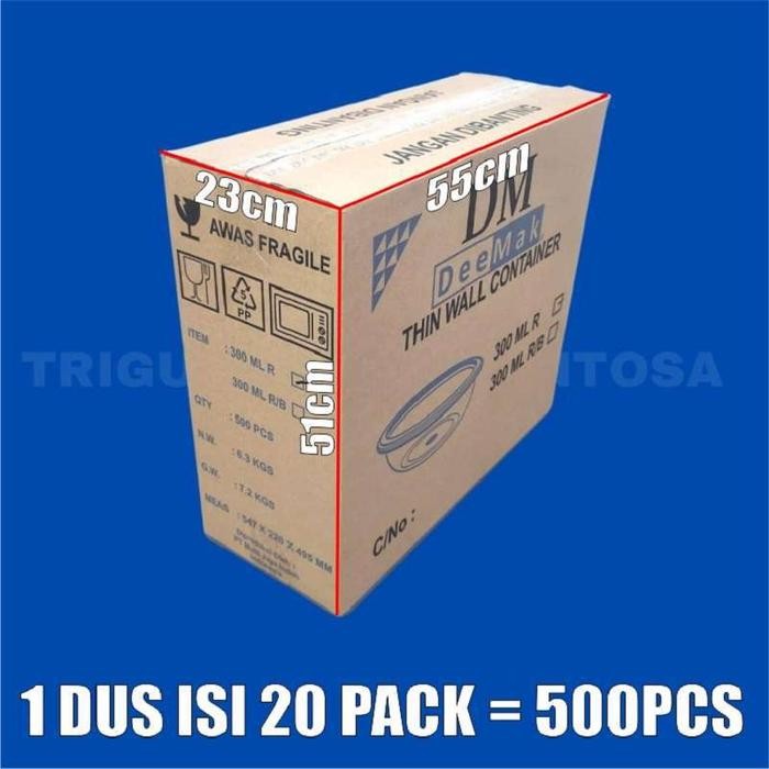 JTTOP" THINWALL DM 300ML PER DUS BULAT RATA MANGKOK SALAD BUAH MEDAN