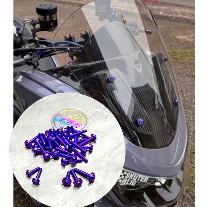 New BAUT VISOR NMAX TITANIUM GR5 ORIGINAL VIETNAM 1 SET