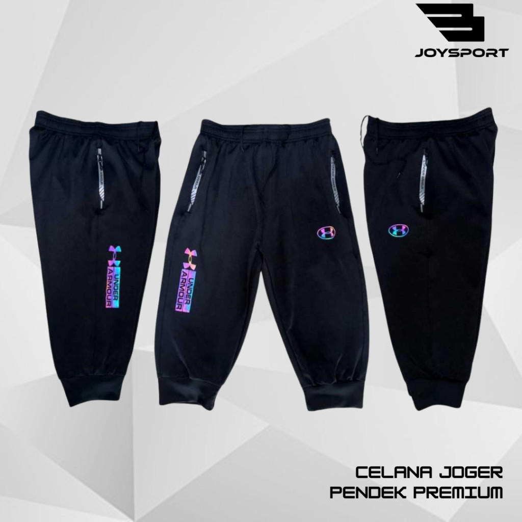 PROMO TERBARU Celana Training Jogger 3/4 Joger Pants Olahraga Premium Pria Wanita 7/8