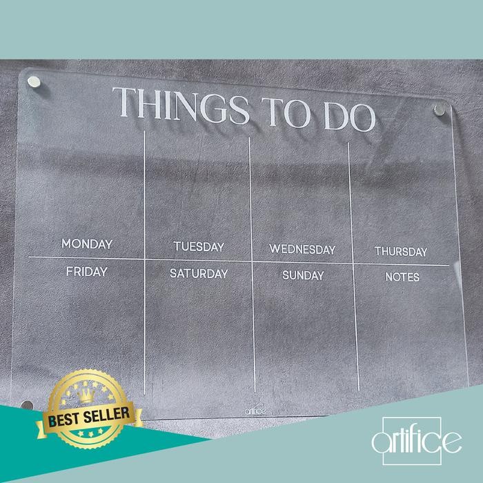 

Template Monthly & Weekly Planner One Side Akrilik #Gratisongkir