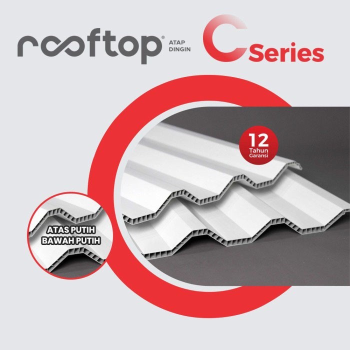 Atap uPVC Rooftop C Series C-Series 1 Meter Rumah Gedung Ruko Alderon Rooftuff Halodeck Solartuff