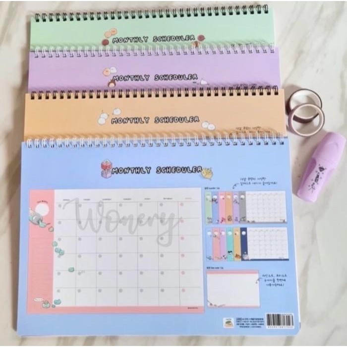 

Monthly Planner A4 Cute Aesthetic Undated Planner #Gratisongkir