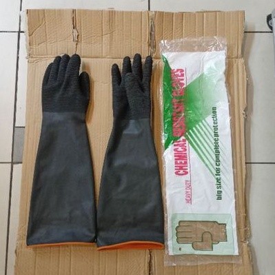 Sarung Tangan Karet Chemical Sandblasting / Sarung Tangan Karet Panjang